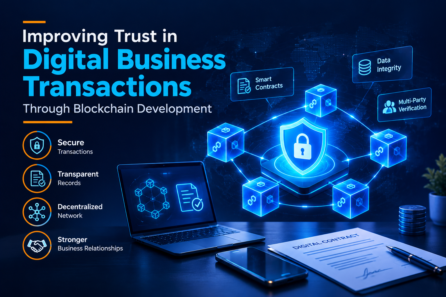Improving Trust in Digital Business Transactions Through Blockchain Development